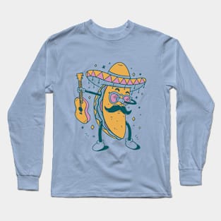 Mexican dabbing taco Mexican Food Sombrero gift Long Sleeve T-Shirt